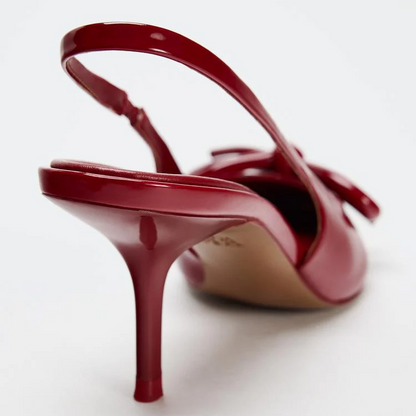 Elarawalk Velvet Red Slingback