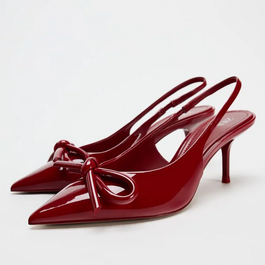 Elarawalk Velvet Red Slingback