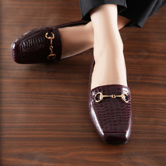 Elarawalk Maroon Luxe Loafers