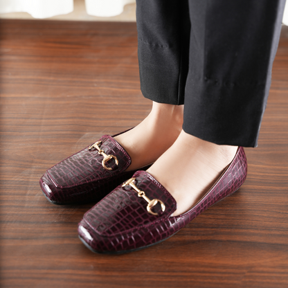 Elarawalk Maroon Luxe Loafers