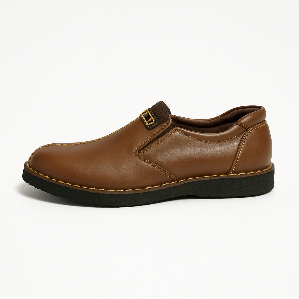 Classic Chestnut Slip-On Loafers