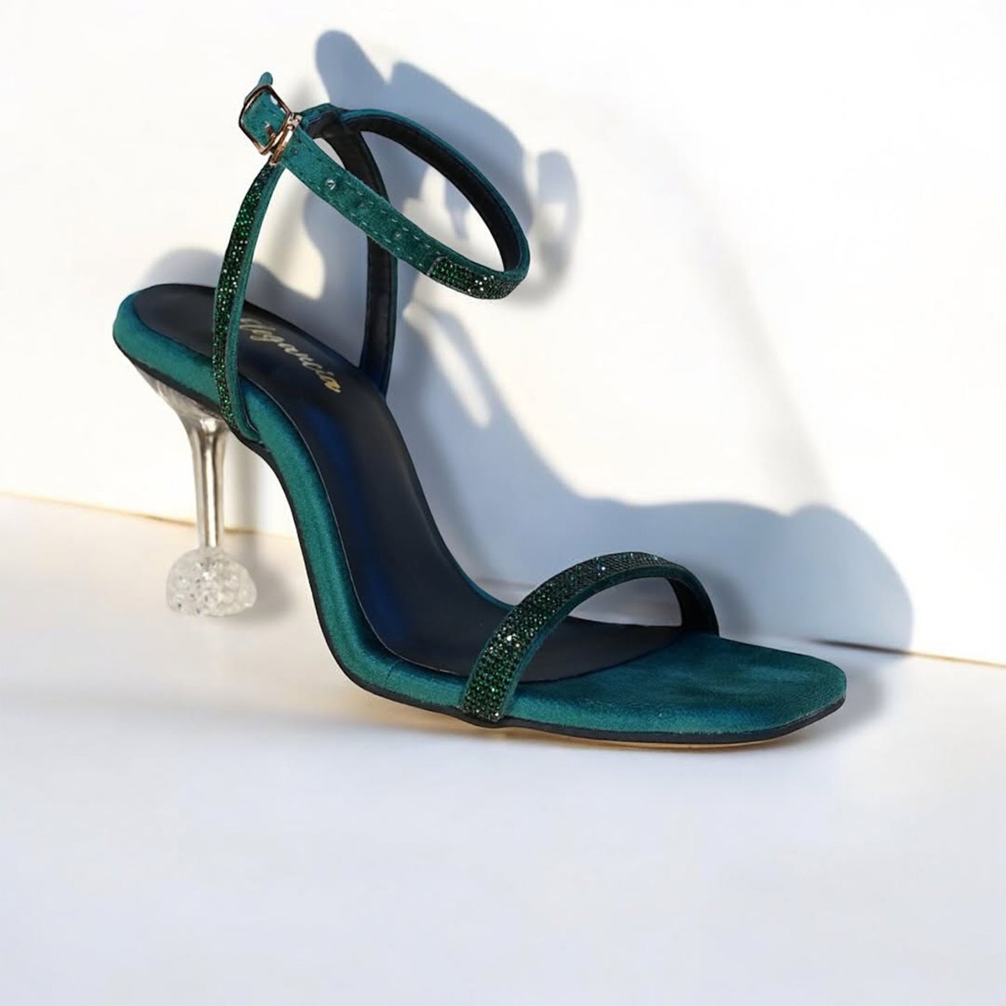 Emerald Luxe Crystal Heel