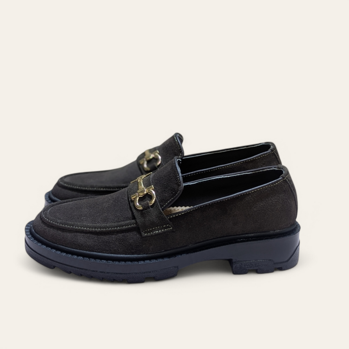 Onyx Lug Sole Bit Loafers